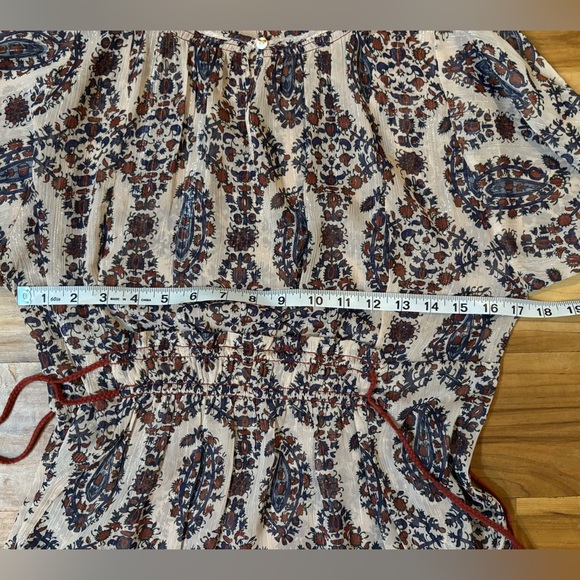 Anthropologie Floreat, Zharah Paisley Boho Peasant Minidress, Size XS - Picture 14 of 14